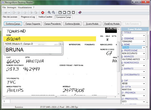 A very simple and intuitive graphic interface makes the validation phase of suspect data extremely fast and immediate