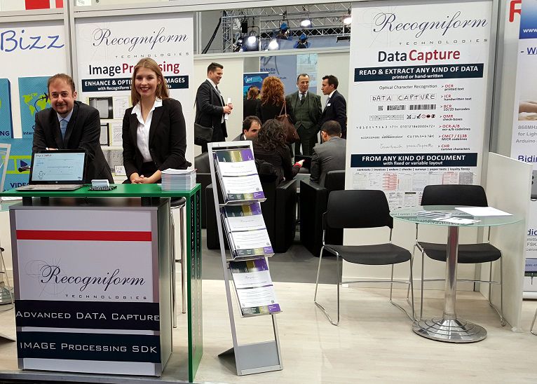 Stand di lettura ottica al Cebit di Hannover 14-18 Marzo 2016