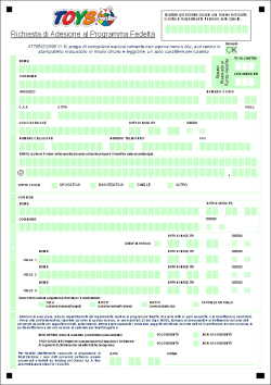 Lettura ottica moduli richiesta fidelity card - OCR, ICR, OMR, BCR