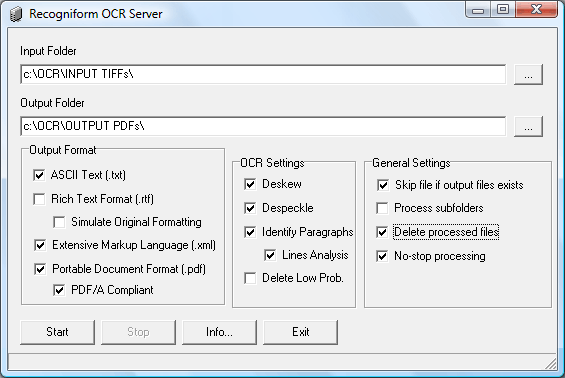 Recogniform OCR SERVER