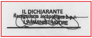 Solo una tecnologia apposita è in grado di verificare la presenza della firma quando è apposta su un timbro.